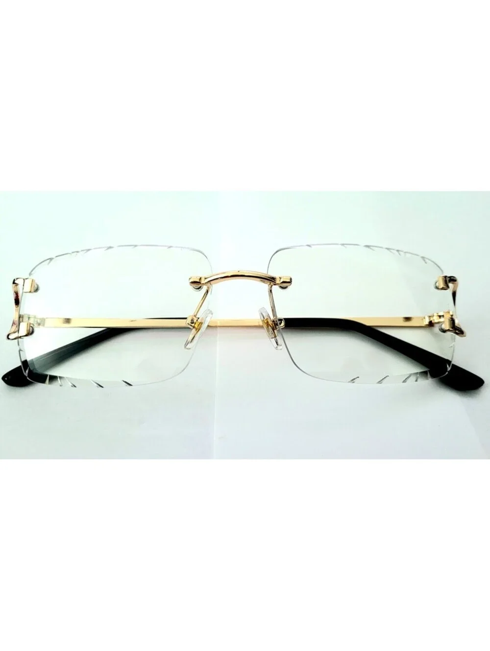 Piccadilly Gld Clr Gradient C Diamond Cut Designer Sunglass